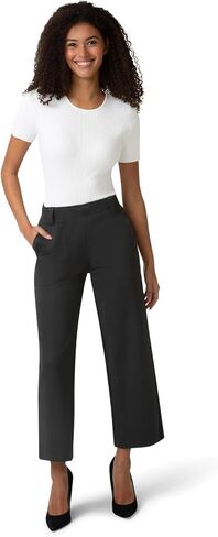 HUE Women's Textured Cropped Wide Leg Pant in Kuwait