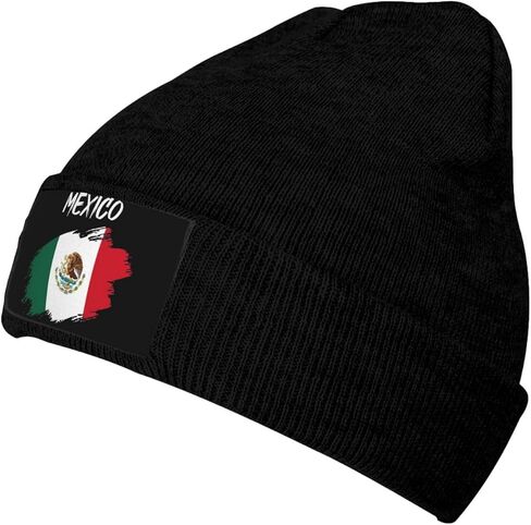 Funny Mexico Flag Beanie for Men Women Slouchy Beanie Hats Winter Mexican Knit Caps Soft Ski Hat Unisex in Saudi Arabia