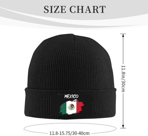 Funny Mexico Flag Beanie for Men Women Slouchy Beanie Hats Winter Mexican Knit Caps Soft Ski Hat Unisex in Saudi Arabia