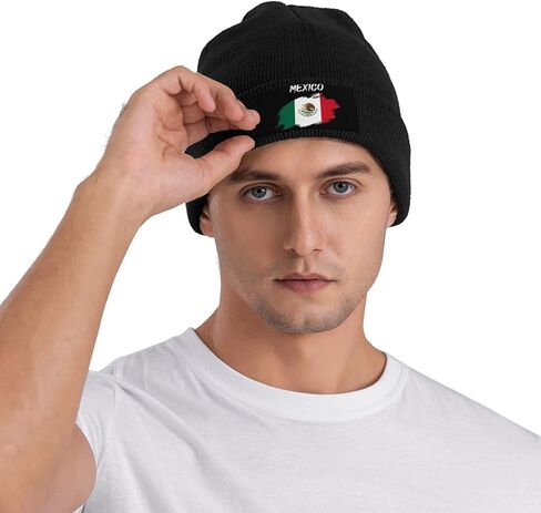Funny Mexico Flag Beanie for Men Women Slouchy Beanie Hats Winter Mexican Knit Caps Soft Ski Hat Unisex in Saudi Arabia