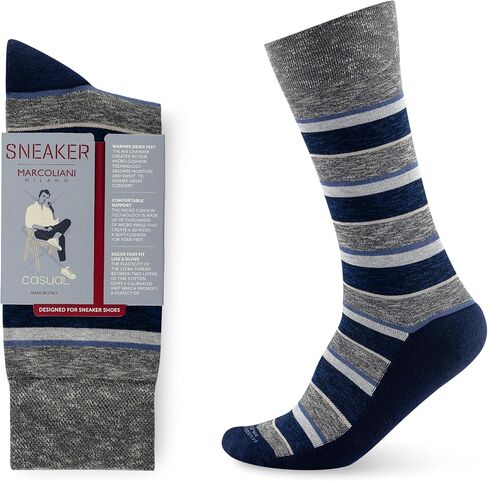 Marcoliani Milano Made in Italy - Socks for Sneakers | Essence of Cotton Como Stripe Sneaker in Kuwait