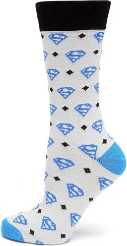 Cufflinks Inc. Superman Diamond Gray Dress Socks, One size fits most (up to men's size 12) in Saudi Arabia