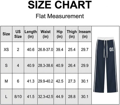 Women's Wide Leg Track Pants, Side Stripe High Waisted Baggy Sweatpants, Casual Loose Y2K Trousers in Kuwait