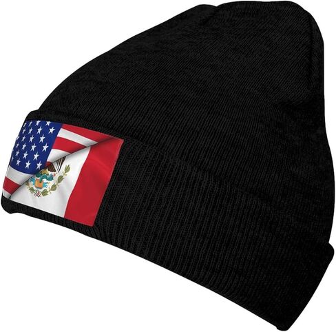 Funny Mexico Flag Beanie for Men Women Slouchy Beanie Hats Winter Mexican Knit Caps Soft Ski Hat Unisex in Saudi Arabia