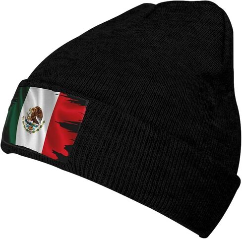 Funny Mexico Flag Beanie for Men Women Slouchy Beanie Hats Winter Mexican Knit Caps Soft Ski Hat Unisex in Saudi Arabia