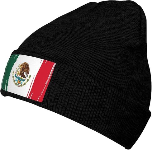 Funny Mexico Flag Beanie for Men Women Slouchy Beanie Hats Winter Mexican Knit Caps Soft Ski Hat Unisex in Saudi Arabia
