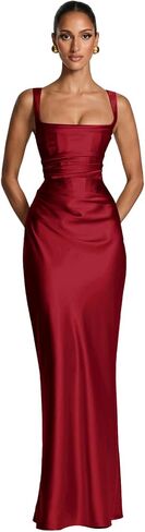 Satin Bridesmaid Dresses for Women Mermaid Long Corset Formal Evening Prom Gowns in Saudi Arabia