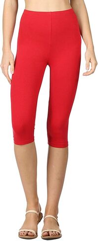 KOGMO Womens Premium Cotton Comfortable Stretch Capri Leggings 15in Inseam in Saudi Arabia