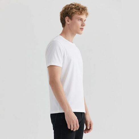OKBA 2 Pack Black/White t Shirts Available for Men, Crew Neck Short Sleeve Men's Undershirt,Plain Workout Polyester tee in Kuwait