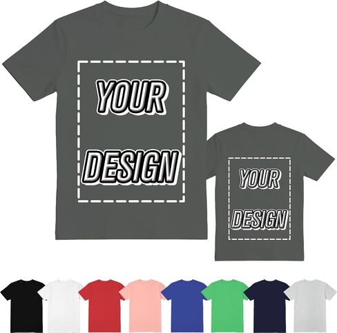 ISUNMEA Custom T-Shirts for Men Women, Personalized Photo Shirts Gift Design Your Own Customizable Tee with Text Logo in Kuwait