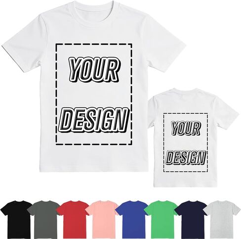 ISUNMEA Custom T-Shirts for Men Women, Personalized Photo Shirts Gift Design Your Own Customizable Tee with Text Logo in Kuwait