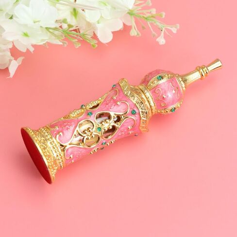 Healifty 12Ml Vintage Refillable Glass Flavor Bottle Empty Essential Oil Container Middle Eastern Style Decorative Perfume Bottle for Wedding Travel and Home Decor in Kuwait