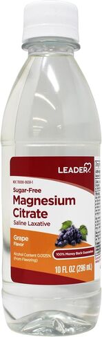 Leader Sugar-Free Magnesium Citrate Saline Laxative 3-Flavor Variety Kit – Grape, Lemon & Cherry Flavors, 10 fl oz Each in Kuwait