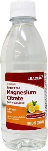 Leader Sugar-Free Magnesium Citrate Saline Laxative 3-Flavor Variety Kit – Grape, Lemon & Cherry Flavors, 10 fl oz Each in Kuwait