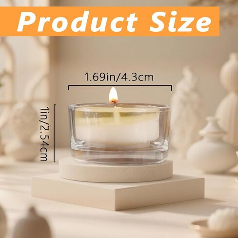 30 PCS Tealight Candle Holder, Clear Glass Tea Light Holders Bulk,Glass Votive Candle Holders,Small Tea Lights Holder for Wedding, Home Decor, Table Centerpiece, for 1.5 Inch Tealight in Kuwait