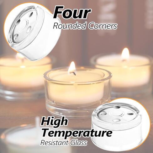 30 PCS Tealight Candle Holder, Clear Glass Tea Light Holders Bulk,Glass Votive Candle Holders,Small Tea Lights Holder for Wedding, Home Decor, Table Centerpiece, for 1.5 Inch Tealight in Kuwait