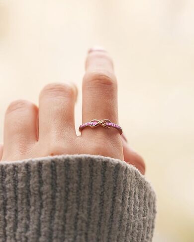 Breast Cancer Awareness Pink Ribbon Ring for Women, I Am Enough Inspirational Ring, Breast Cancer Survivor Support Gift, Cancer Awareness Jewelry with Message Card and Gift Box in Saudi Arabia