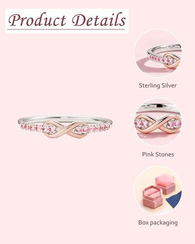 Breast Cancer Awareness Pink Ribbon Ring for Women, I Am Enough Inspirational Ring, Breast Cancer Survivor Support Gift, Cancer Awareness Jewelry with Message Card and Gift Box in Saudi Arabia