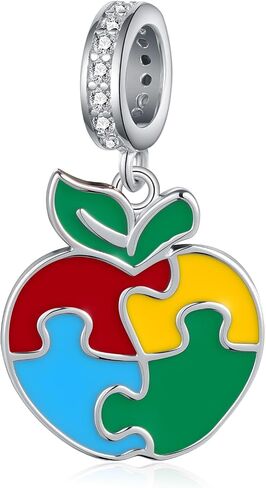 Autism Charm 925 Sterling Silver Autism Awareness Charm for Bracelets Autism Jewelry Gifts for Women in Kuwait