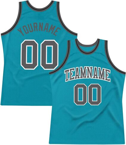 Custom Basketball Jersey for Men Women Kids Youth, Personalized Teal White Sportswear, Stitched Printed Team Name Number Logo in Kuwait
