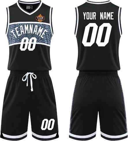 Customized Basketball Jersey for Boys/Men 2 Piece Basketball Uniform Adult Sleeveless Kit Lightweight Set in Saudi Arabia