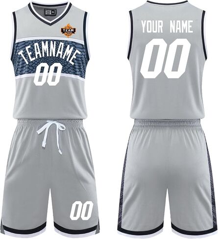 Customized Basketball Jersey for Boys/Men 2 Piece Basketball Uniform Adult Sleeveless Kit Lightweight Set in Saudi Arabia