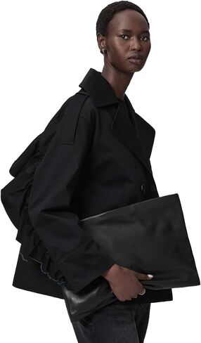 AllSaints Women's Bettina Lrg Clutch Black One Size | Premium in Saudi Arabia
