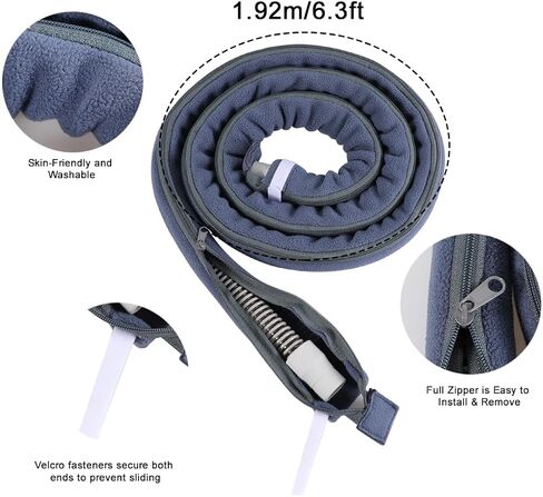 CPAP Hose Cover 6.3ft Full Length Zipper Compatible with ResMed CPAP Tube Cover Sleeve Wrap Reduces Condensation Noise Cat Proof in Saudi Arabia