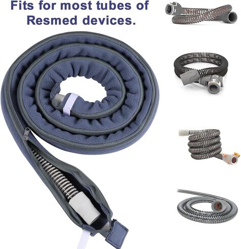 CPAP Hose Cover 6.3ft Full Length Zipper Compatible with ResMed CPAP Tube Cover Sleeve Wrap Reduces Condensation Noise Cat Proof in Saudi Arabia