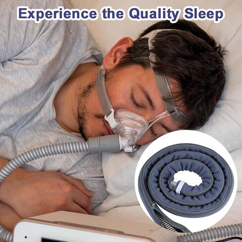 CPAP Hose Cover 6.3ft Full Length Zipper Compatible with ResMed CPAP Tube Cover Sleeve Wrap Reduces Condensation Noise Cat Proof in Saudi Arabia