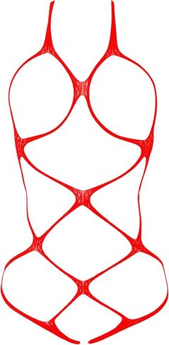 Women’s Fishnet Bodystocking One Piece Full Body Mesh Bodysuit, Sexy See Through Lingerie Jumpsuit in Saudi Arabia