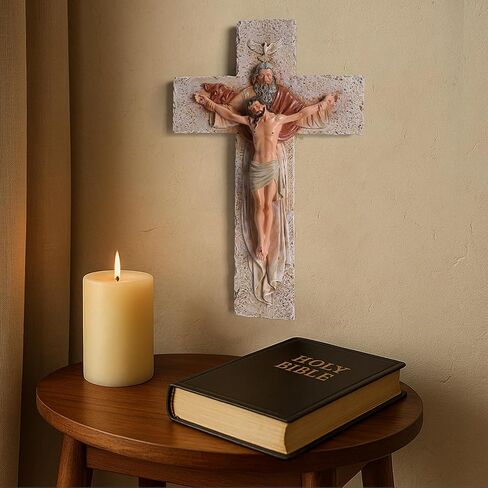 Rlcvecv Crucifix Wall Cross,Jesus Wall Art Cross Decor Catholic Gifts,Religious Crosses for Home Decor in Saudi Arabia
