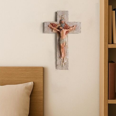 Rlcvecv Crucifix Wall Cross,Jesus Wall Art Cross Decor Catholic Gifts,Religious Crosses for Home Decor in Saudi Arabia