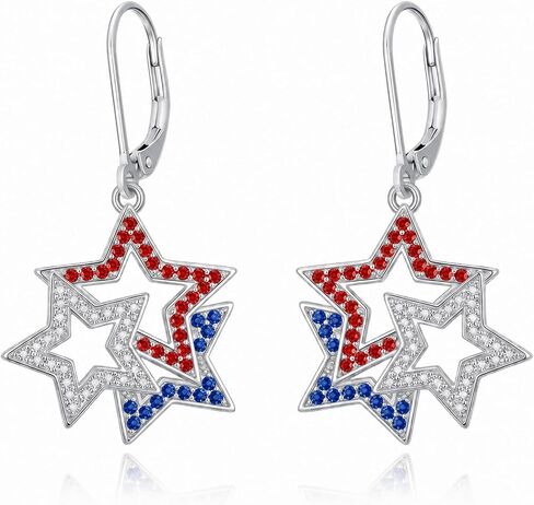 American Patriotic Earrings for Women 4th of July Independence Day Earrings Memorial Day Jewelry Veterans Gifts in Saudi Arabia