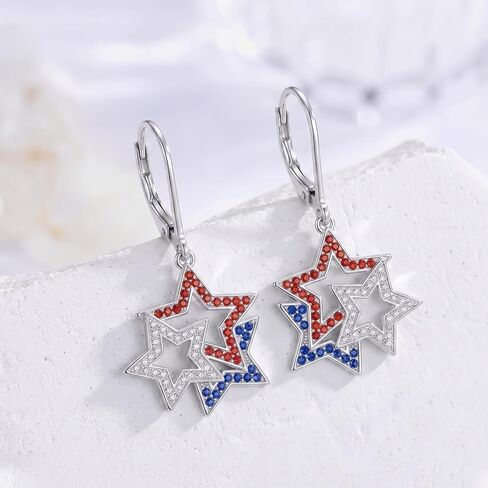 American Patriotic Earrings for Women 4th of July Independence Day Earrings Memorial Day Jewelry Veterans Gifts in Kuwait