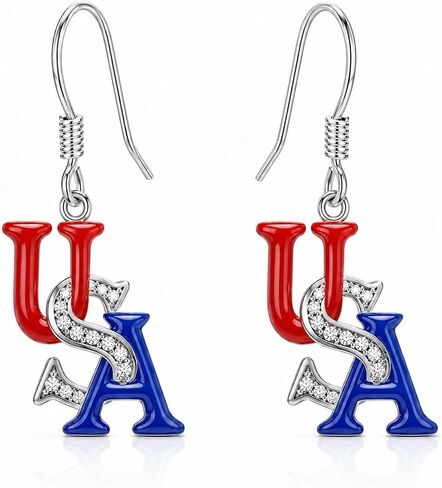 American Patriotic Earrings for Women 4th of July Independence Day Earrings Memorial Day Jewelry Veterans Gifts in Kuwait