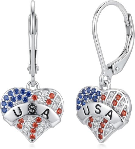 American Patriotic Earrings for Women 4th of July Independence Day Earrings Memorial Day Jewelry Veterans Gifts in Kuwait