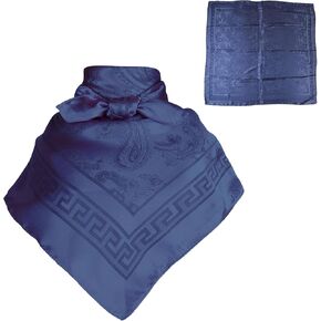 35x35 Inch Jacquard Silk Scarf for Women & Men, Large Square Head Scarf, Hair Scarf for Neck Cowboy Wild Rugged Style in Saudi Arabia