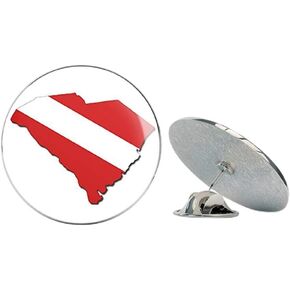 South Carolina Shaped Scuba Dive Flag (Diving sc) Metal 0.75" Lapel Hat Pin Tie Tack Pinback in Saudi Arabia