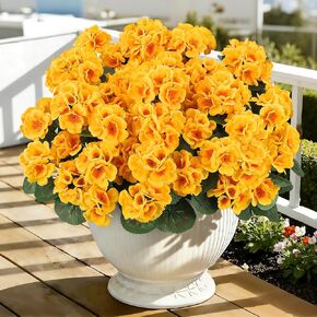 Ouddy Decor Artificial Geranium Flowers for Outdoors, Fake Silk Flowers UV Resistant Faux Geraniums for Vase Planter Garden Patio Balcony Porch Indoor Outdoor Spring Summer Home Decor, 6 Pcs Red in Kuwait