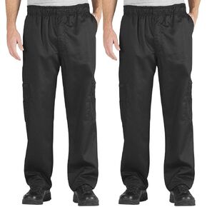 Chef Code 2-Pack Chef Cargo Pants with Elastic Waist with Drawstring and Zipper Cargo Pockets in Saudi Arabia