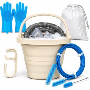 CPAP Cleaning Supplies Kit - CPAP Hose Cleaner Brush,CPAP Hose Holder,Mask Holder,Wash Soak Basin Tub.CPAP Mask Tube Cleaner.Travel Portable CPAP Cleaner Care Kit for CPAP Users（Beige） in Saudi Arabia
