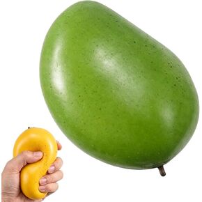 Squishies Mango, Mango Stress Ball, Fruit Squishies, Big Fruit Squishies, Color Changing Sensory Tool for Anxiety Relief, Portable Desk Stress Ball for Office Workers and Adult Users in Saudi Arabia