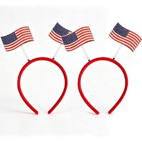 Independence Day 250th，2 pcs 4th of July Women's Headbands ，American Football Fan Flags Headbands Soccer Sports Events ，For Memorial Day Veterans (America) in Saudi Arabia