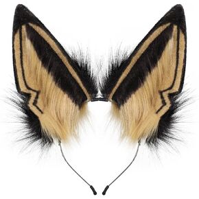 HAOAN Furry Handmade Animal Fox Ear Headband Fluffy Hair Decoration for Christmas Halloween Theme Parties in Saudi Arabia