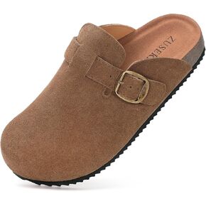 Intini Kids Suede Clogs Cork Footbed Sandals | Arch Support,Slip On Mules,Adjustable Buckle in Kuwait