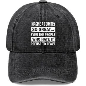 Imagines A Countrys So Great Hats for Men Soft Washed Distressed Baseball Cap in Kuwait