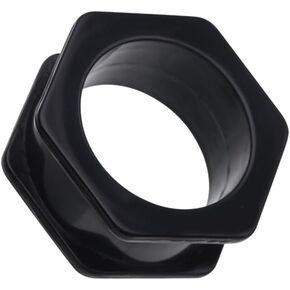 Hexagon Shape Screw Looking Nut Bolt Flexible Silicone Double Flared Ear Gauge Tunnel Plug Sold As Pair in Saudi Arabia