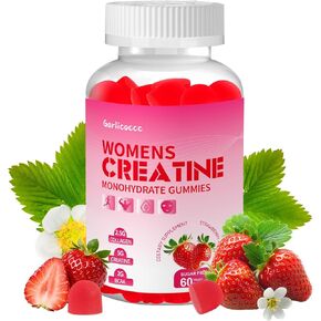 Sugar Free Creatine for Women, Creatine Monohydrate Gummies with Collagen,Energy Creatine Supplement for Muscle Strength, Strawberry Flavor,60 Count in Saudi Arabia