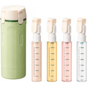 4 in 1 Travel Dispenser Bottle, Leak Proof Refillable Travel Toiletry Containers for Shampoo Lotion Liquid, TSA Approved Travel Bottles Set for Business Trip Camping, 4 x 30ml, Green in Saudi Arabia